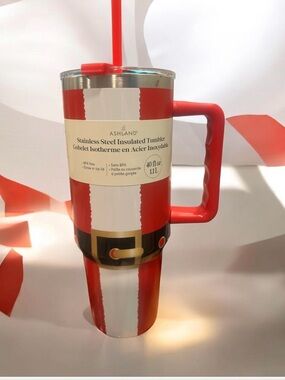 Christmas Stainless Steel Insulated Tumbler with straw
